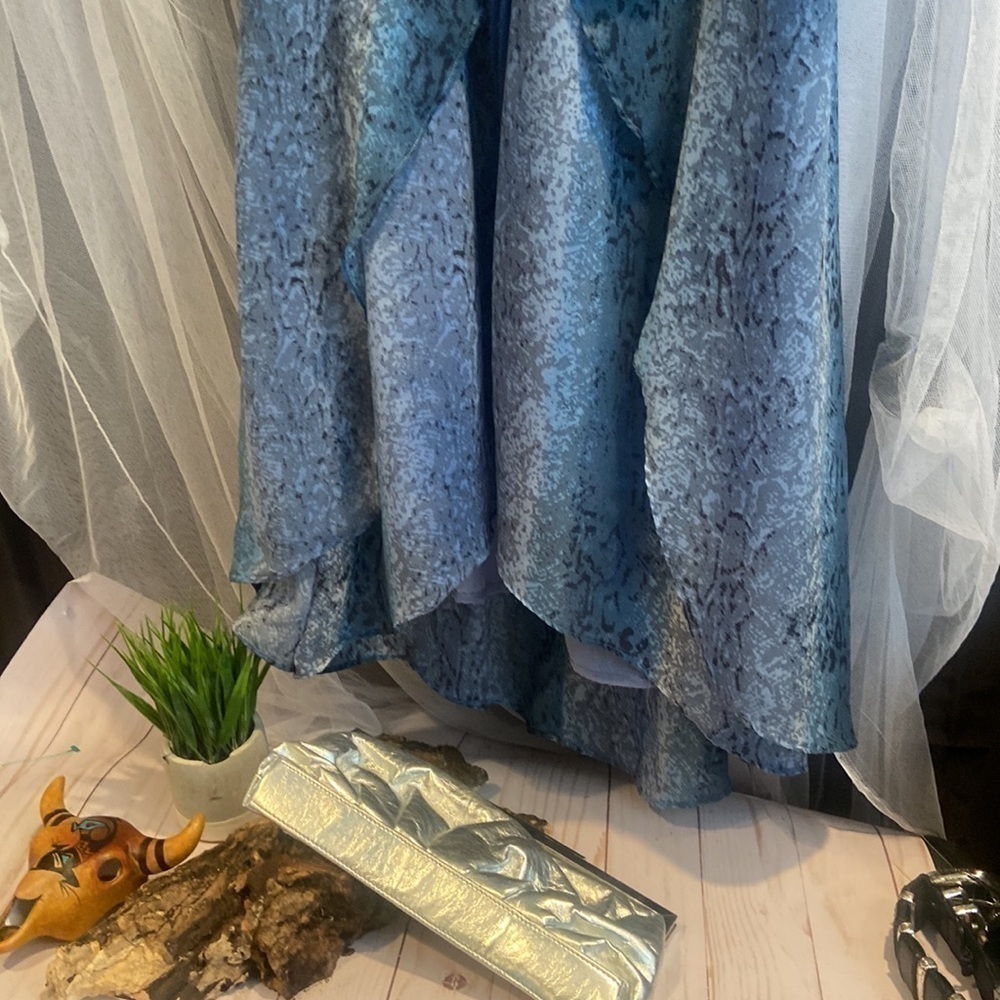 Mystree Boho Layered Maxi Silky Dress - Picture 5 of 10